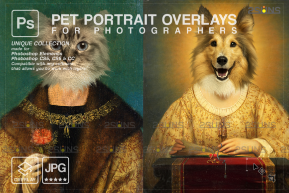 Download Royal Pet Portrait Templates Vol.17 - Pet portrait Collection