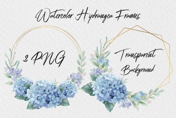 Download Blue Hydrangea Flowers Frames Clipart - Hydrangea flowers Collection