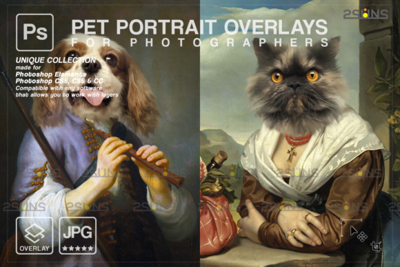 Download Royal Pet Portrait Templates Vol.16 - Pet portrait Collection