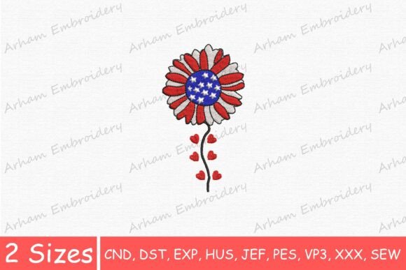 Download American Flag Daisy with Hearts - Premium Resources