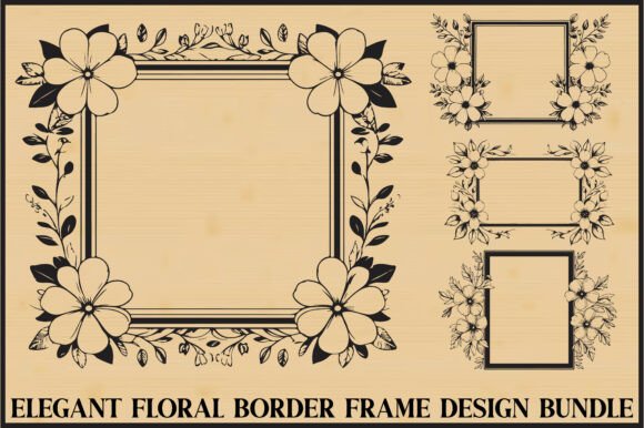 Download Floral Frame Border Bundle - Frame Collection