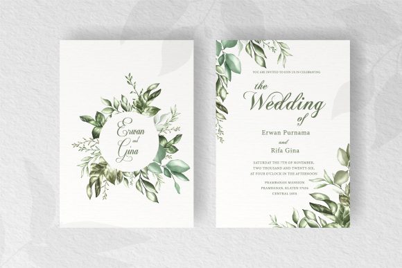 Download Floral Wedding Invitation Template Card - Premium Resources