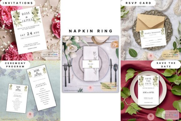 Download Wedding Invitation Set Templates - Premium Resources