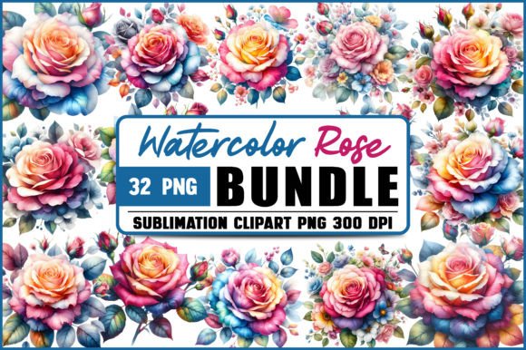Download Watercolor Flowers PNG Clipart Bundle - Premium Resources