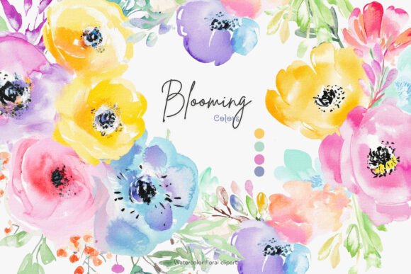 Download Blooming Colors Watercolor Flowers Png - Watercolor flowers png Collection