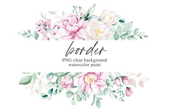 Download Watercolor Flower Frame Border, PNG - Frame Collection
