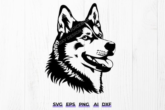 Download Cute Siberian Husky Dog Pet Portrait Svg - Pet portrait Collection