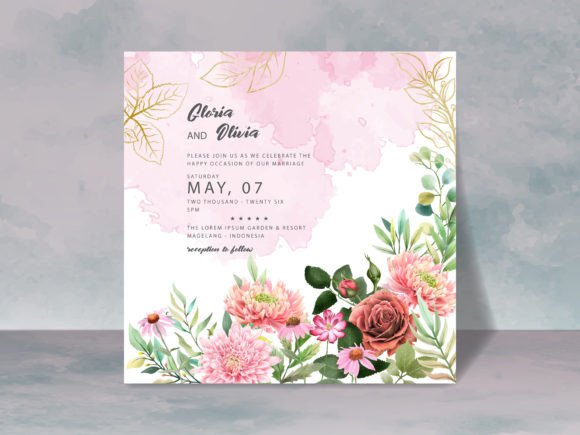 Download Beautiful Floral Wedding Invitation Card - Premium Bundle
