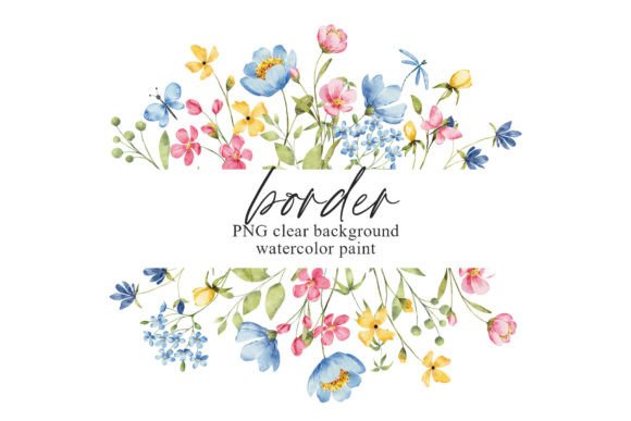 Download Watercolor Flower Frame Border, PNG - Frame Collection
