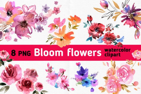 Download Pink Watercolor Flowers PNG - Watercolor flowers png Collection